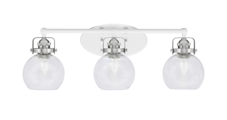 Toltec Lighting - 1933-WHBN-4100 - Three Light Bath Bar - Easton - White & Brushed Nickel