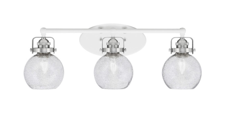Toltec Lighting - 1933-WHBN-4102 - Three Light Bath Bar - Easton - White & Brushed Nickel
