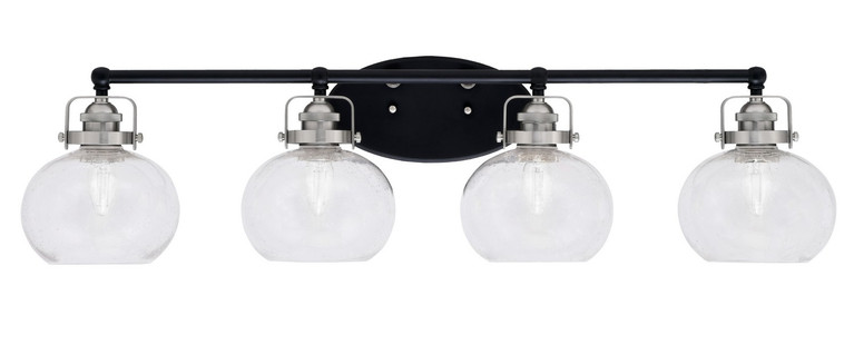 Toltec Lighting - 1934-MBBN-202 - Four Light Bath Bar - Easton - Matte Black & Brushed Nickel