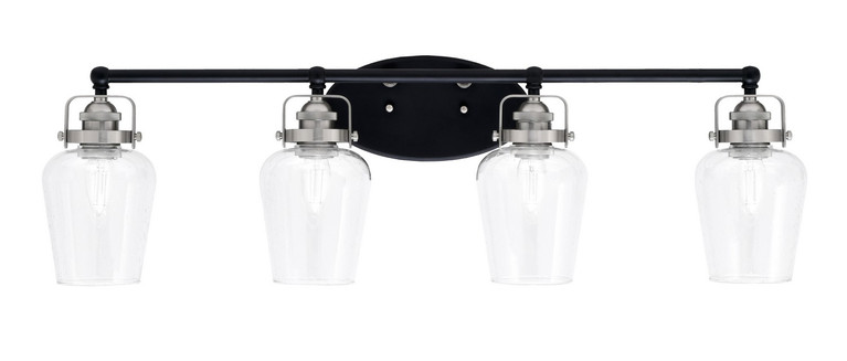 Toltec Lighting - 1934-MBBN-210 - Four Light Bath Bar - Easton - Matte Black & Brushed Nickel