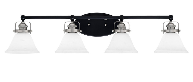 Toltec Lighting - 1934-MBBN-311 - Four Light Bath Bar - Easton - Matte Black & Brushed Nickel