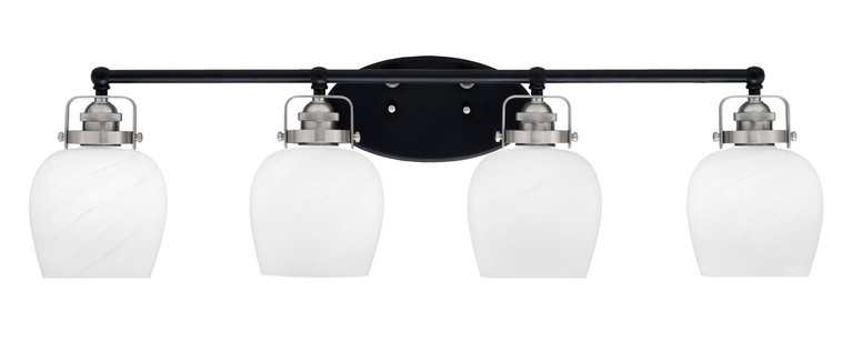Toltec Lighting - 1934-MBBN-4811 - Four Light Bath Bar - Easton - Matte Black & Brushed Nickel