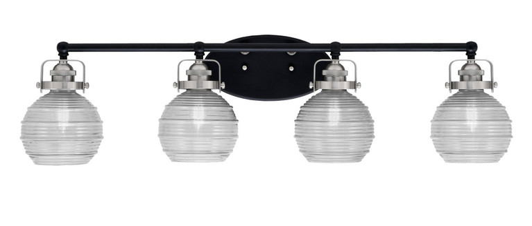 Toltec Lighting - 1934-MBBN-5110 - Four Light Bath Bar - Easton - Matte Black & Brushed Nickel