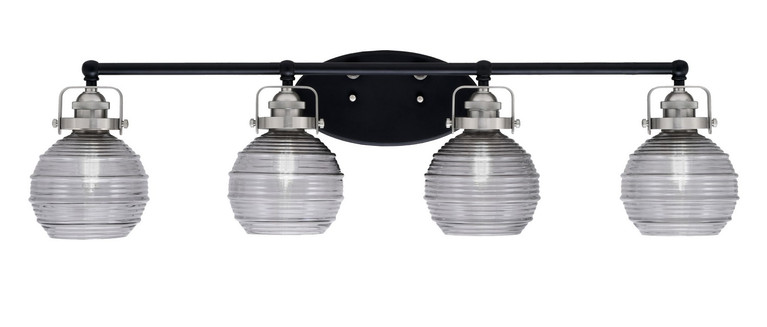 Toltec Lighting - 1934-MBBN-5112 - Four Light Bath Bar - Easton - Matte Black & Brushed Nickel