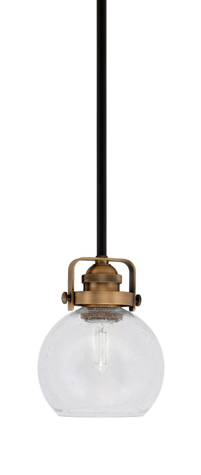 Toltec Lighting - 1941-MBBR-4100 - One Light Mini Pendant - Easton - Matte Black & Brass