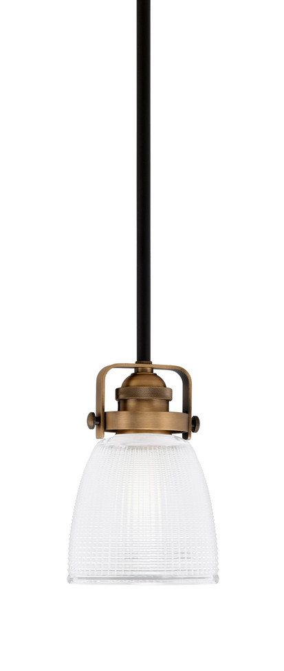 Toltec Lighting - 1941-MBBR-500 - One Light Mini Pendant - Easton - Matte Black & Brass