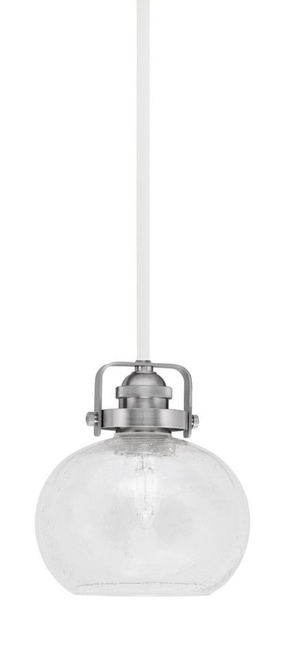 Toltec Lighting - 1941-WHBN-202 - One Light Mini Pendant - Easton - White & Brushed Nickel