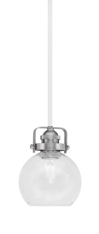 Toltec Lighting - 1941-WHBN-4100 - One Light Mini Pendant - Easton - White & Brushed Nickel