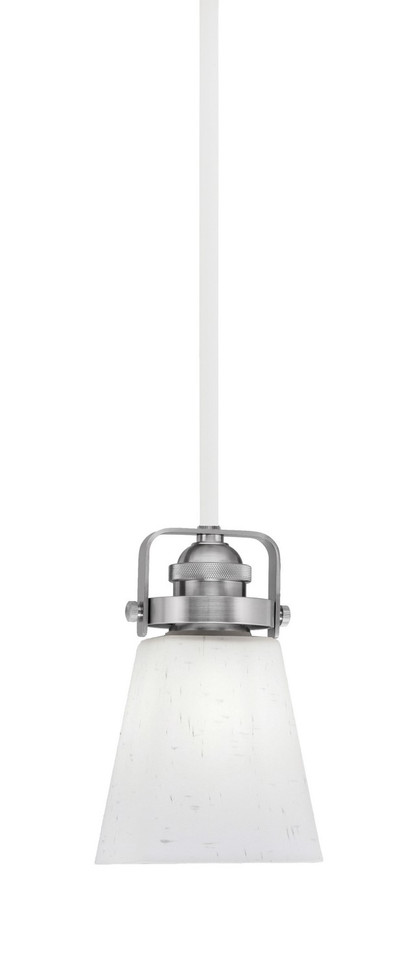 Toltec Lighting - 1941-WHBN-460 - One Light Mini Pendant - Easton - White & Brushed Nickel
