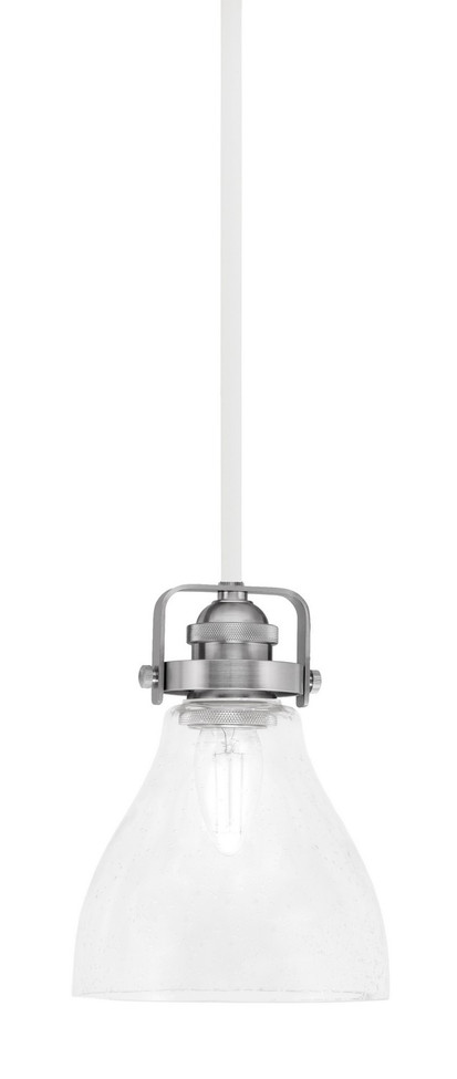 Toltec Lighting - 1941-WHBN-4760 - One Light Mini Pendant - Easton - White & Brushed Nickel