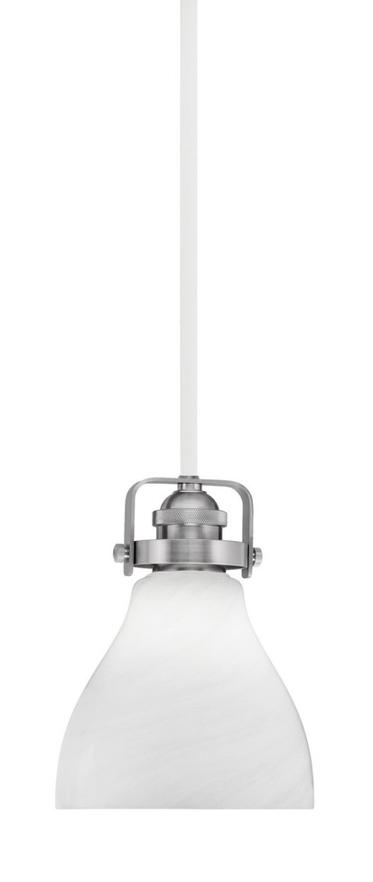 Toltec Lighting - 1941-WHBN-4761 - One Light Mini Pendant - Easton - White & Brushed Nickel