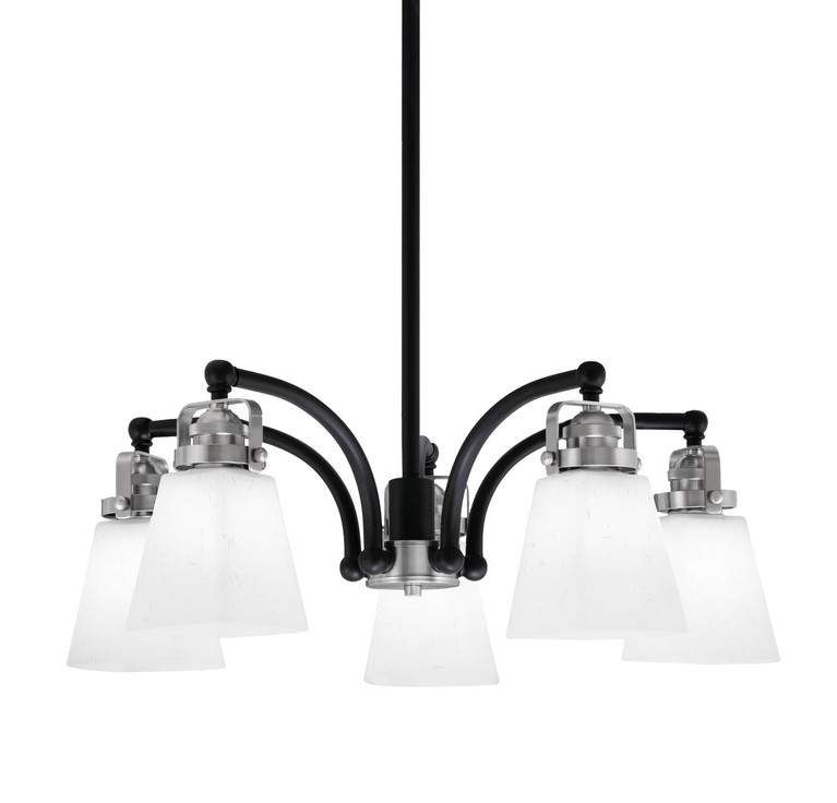 Toltec Lighting - 1945-MBBN-460 - Five Light Chandelier - Easton - Matte Black & Brushed Nickel