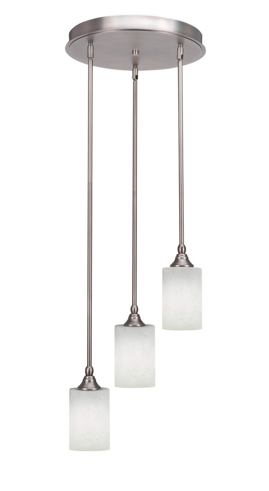 Toltec Lighting - 2143-BN-310 - Three Light Cluster Pendalier - Empire - Brushed Nickel