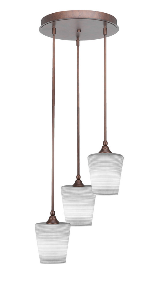 Toltec Lighting - 2143-BRZ-4031 - Three Light Cluster Pendalier - Empire - Bronze