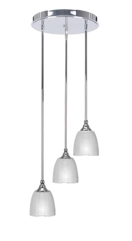 Toltec Lighting - 2143-CH-500 - Three Light Cluster Pendalier - Empire - Chrome