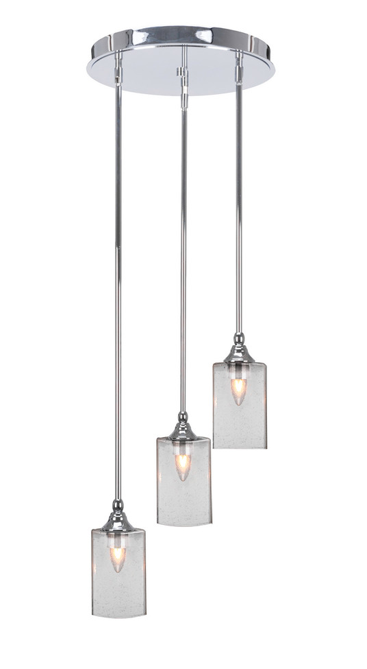 Toltec Lighting - 2143-CH-530 - Three Light Cluster Pendalier - Empire - Chrome
