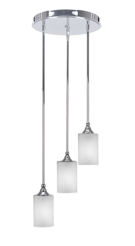 Toltec Lighting - 2143-CH-531 - Three Light Cluster Pendalier - Empire - Chrome