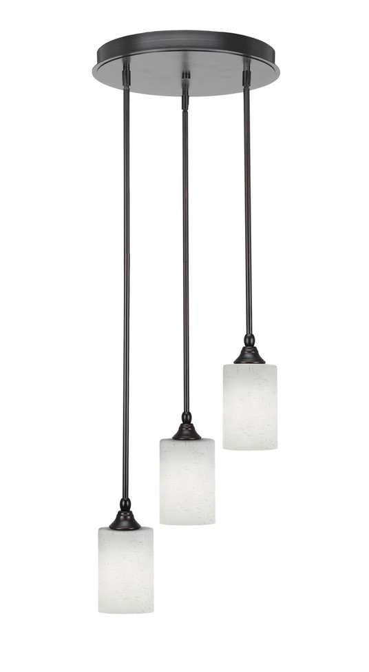 Toltec Lighting - 2143-ES-310 - Three Light Cluster Pendalier - Empire - Espresso
