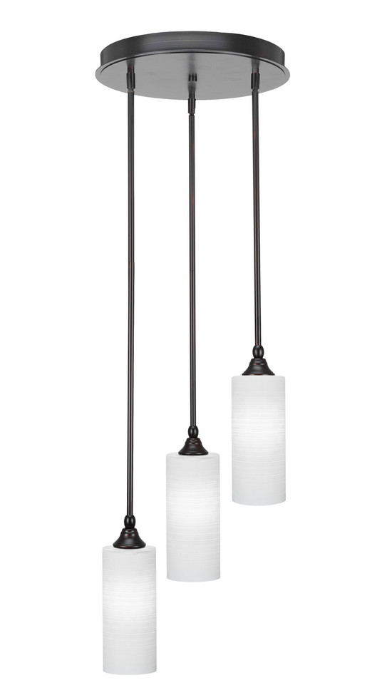 Toltec Lighting - 2143-ES-4091 - Three Light Cluster Pendalier - Empire - Espresso