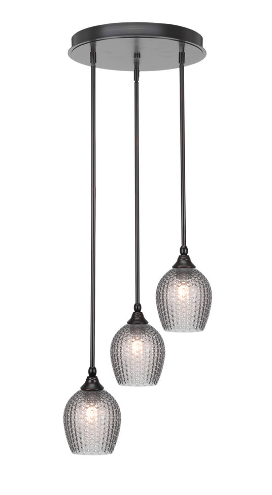 Toltec Lighting - 2143-ES-4902 - Three Light Cluster Pendalier - Empire - Espresso