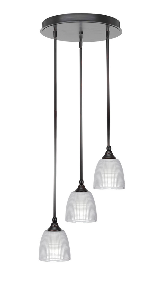 Toltec Lighting - 2143-ES-500 - Three Light Cluster Pendalier - Empire - Espresso