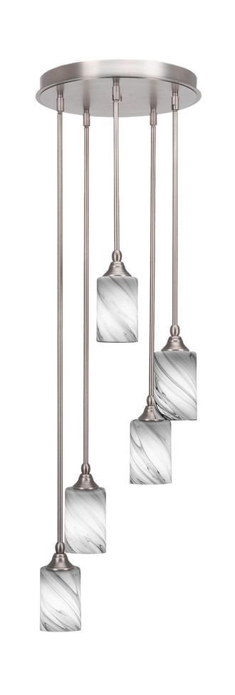Toltec Lighting - 2145-BN-3009 - Five Light Pendalier - Empire - Brushed Nickel