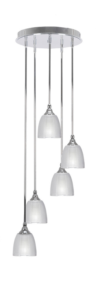 Toltec Lighting - 2145-CH-500 - Five Light Pendalier - Empire - Chrome