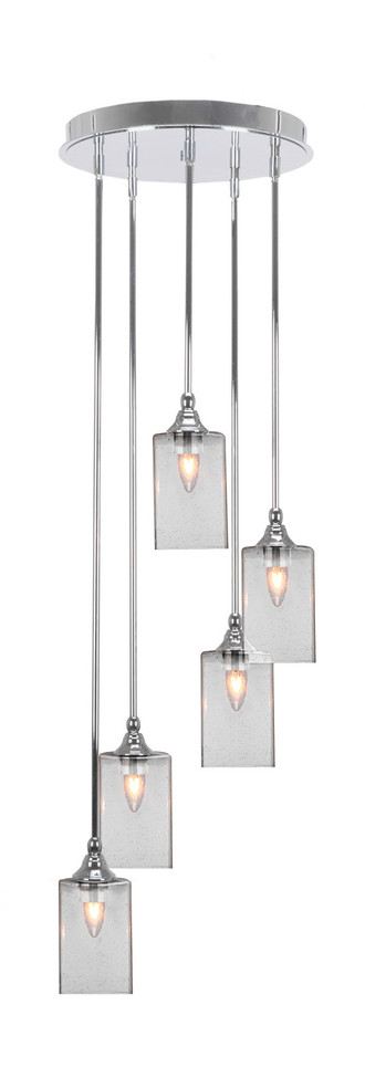 Toltec Lighting - 2145-CH-530 - Five Light Pendalier - Empire - Chrome