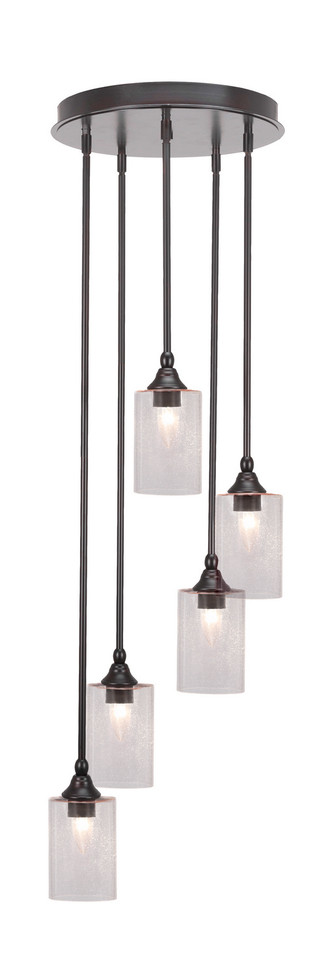 Toltec Lighting - 2145-ES-300 - Five Light Pendalier - Empire - Espresso