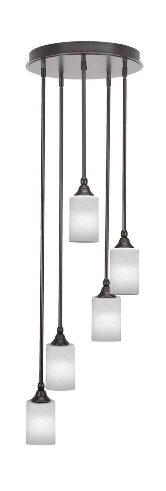 Toltec Lighting - 2145-ES-3001 - Five Light Pendalier - Empire - Espresso