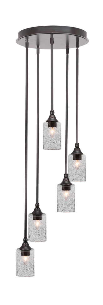 Toltec Lighting - 2145-ES-3002 - Five Light Pendalier - Empire - Espresso