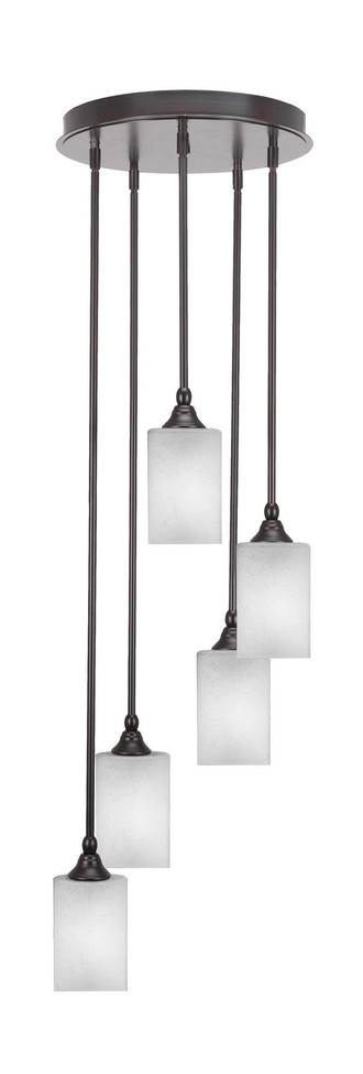 Toltec Lighting - 2145-ES-531 - Five Light Pendalier - Empire - Espresso