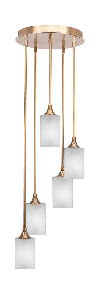 Toltec Lighting - 2145-NAB-531 - Five Light Pendalier - Empire - New Age Brass