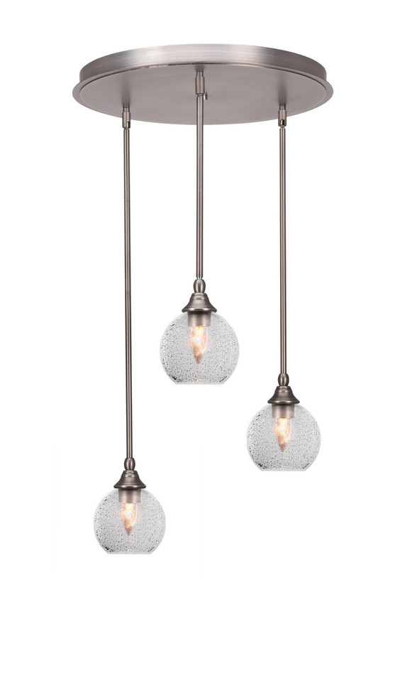 Toltec Lighting - 2183-BN-4102 - Three Light Pendalier - Empire - Brushed Nickel