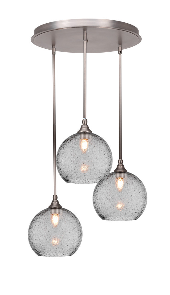 Toltec Lighting - 2183-BN-4352 - Three Light Pendalier - Empire - Brushed Nickel