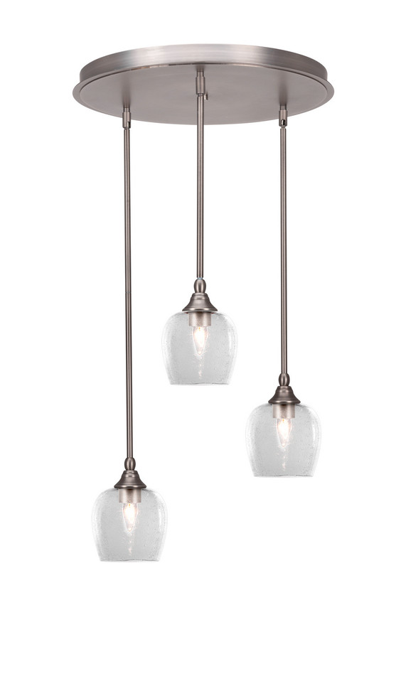 Toltec Lighting - 2183-BN-4810 - Three Light Pendalier - Empire - Brushed Nickel