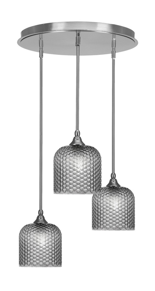 Toltec Lighting - 2183-BN-4912 - Three Light Pendalier - Empire - Brushed Nickel
