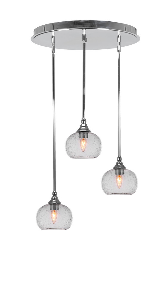 Toltec Lighting - 2183-CH-202 - Three Light Pendalier - Empire - Chrome