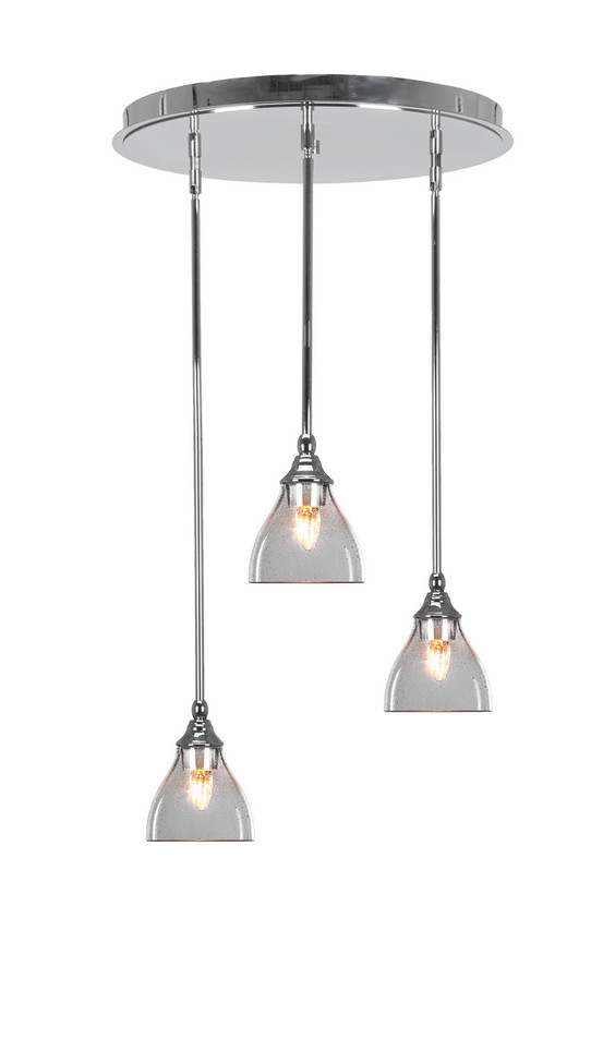 Toltec Lighting - 2183-CH-4760 - Three Light Pendalier - Empire - Chrome