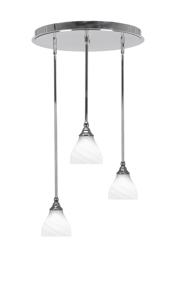 Toltec Lighting - 2183-CH-4761 - Three Light Pendalier - Empire - Chrome