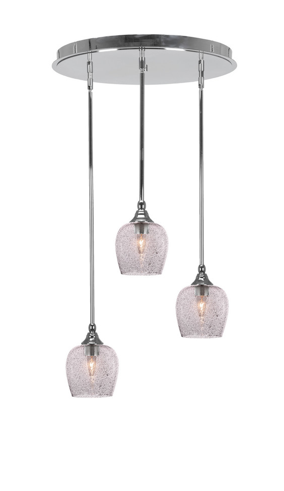 Toltec Lighting - 2183-CH-4812 - Three Light Pendalier - Empire - Chrome
