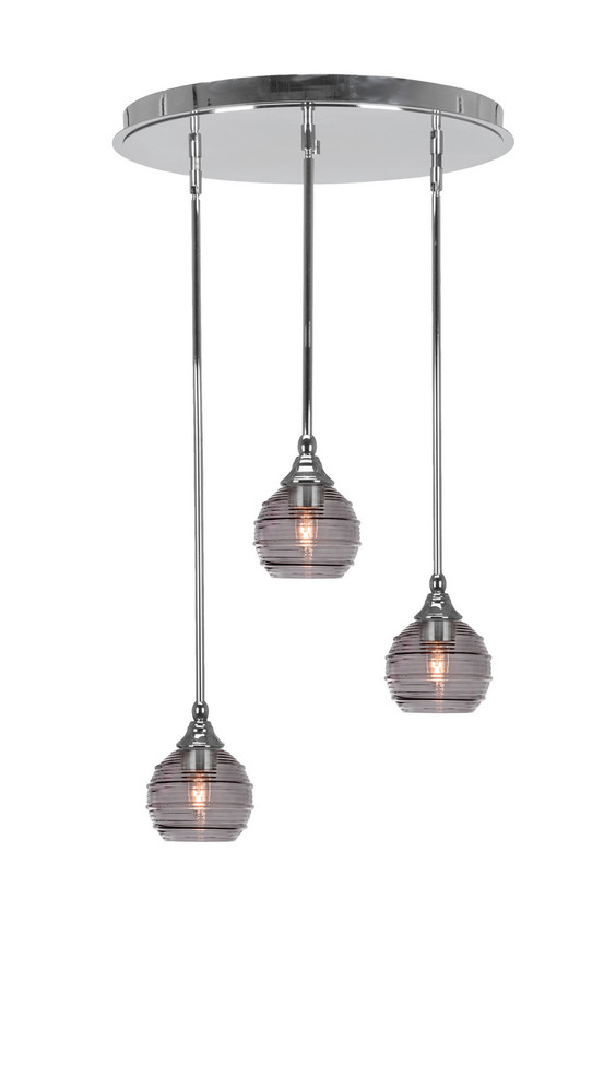 Toltec Lighting - 2183-CH-5112 - Three Light Pendalier - Empire - Chrome