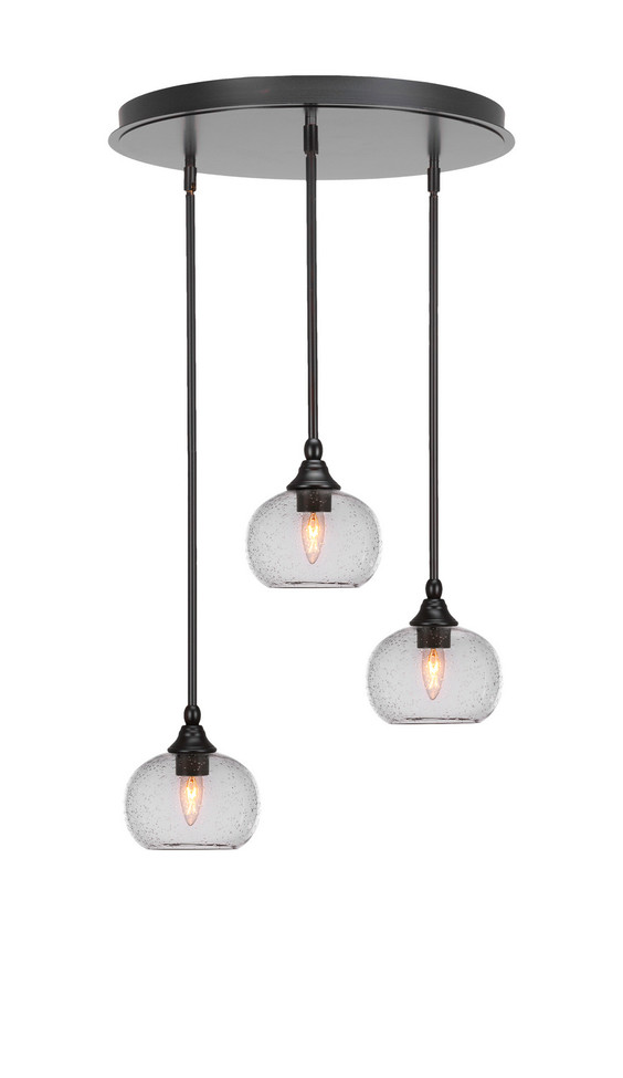 Toltec Lighting - 2183-ES-202 - Three Light Pendalier - Empire - Espresso