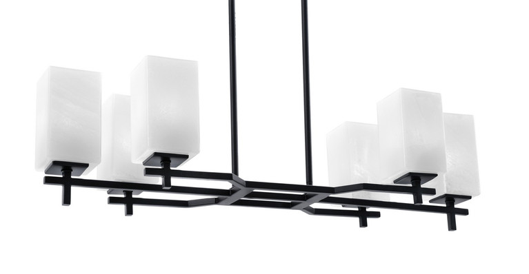 Toltec Lighting - 2326-MB-541 - Six Light Island Pendant - Corbin - Matte Black