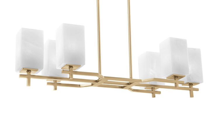 Toltec Lighting - 2326-NAB-541 - Six Light Island Pendant - Corbin - New Age Brass