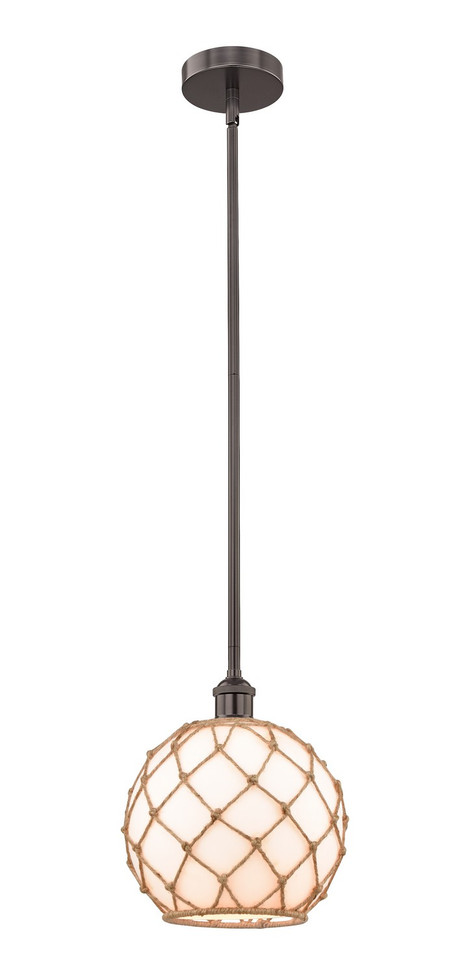 manufacturer_finish:Oil Rubbed Bronze|manufacturer_glass:Matte White Glass with Brown Rope|light_output:220.00lm|color_temperature:2200K|cri:99