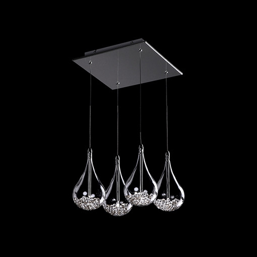 Kuzco Lighting - 439104 - Four Light Pendant - Pendants - Chrome