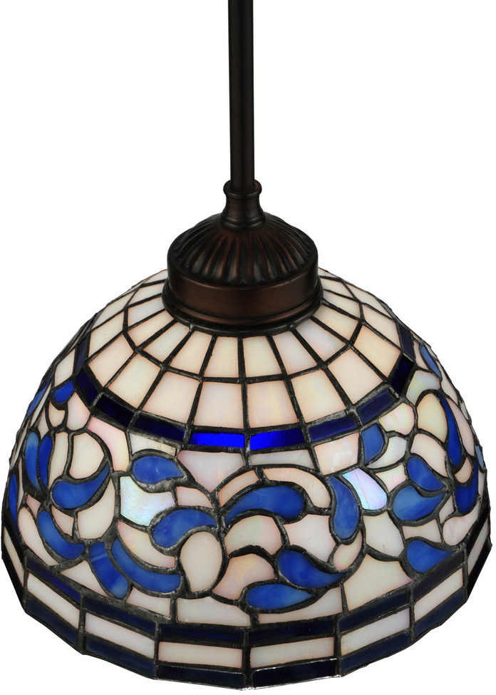 Meyda Tiffany - 136653 - One Light Pendant - Tiffany Turning Leaf - Mahogany Bronze