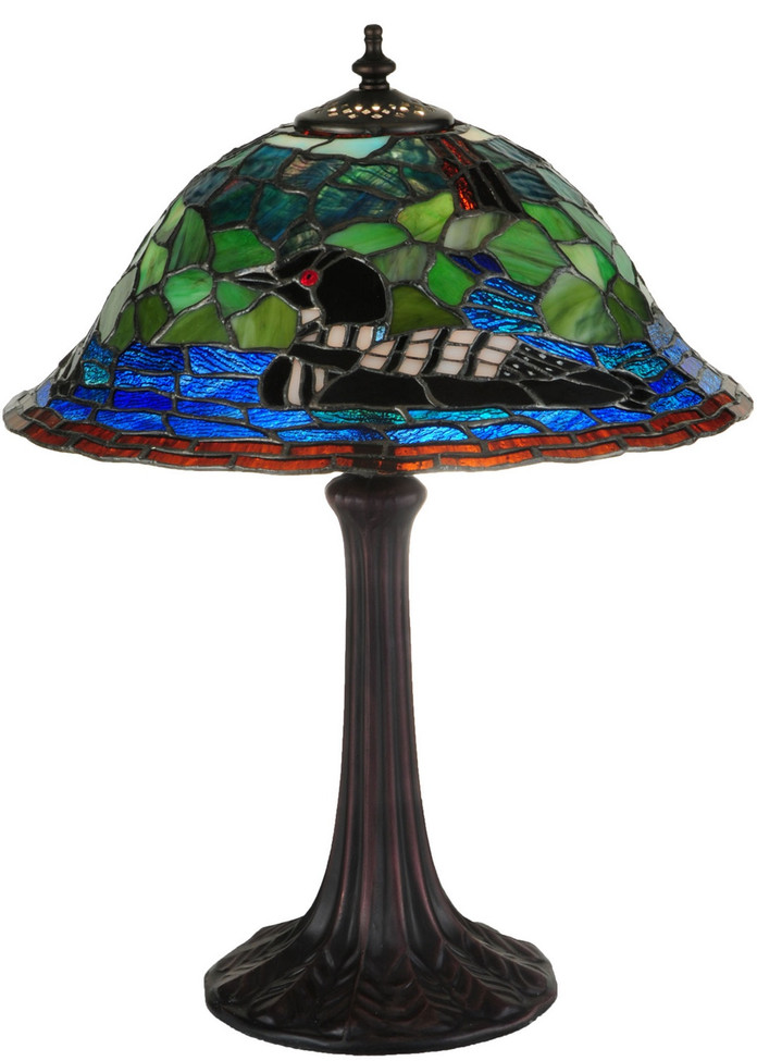 Meyda Tiffany - 139968 - One Light Table Lamp - Loon - Mahogany Bronze