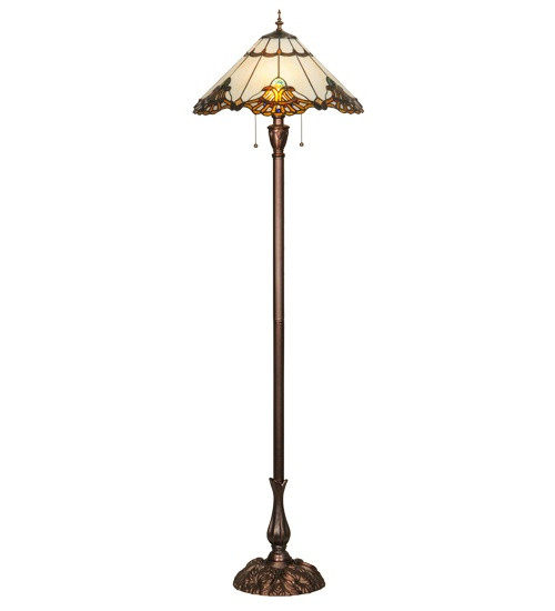 Meyda Tiffany - 144409 - Floor Lamp - Shell With Jewels - Mahogany Bronze